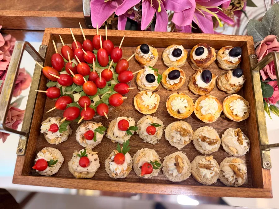 Detalhe dos salgados do evento